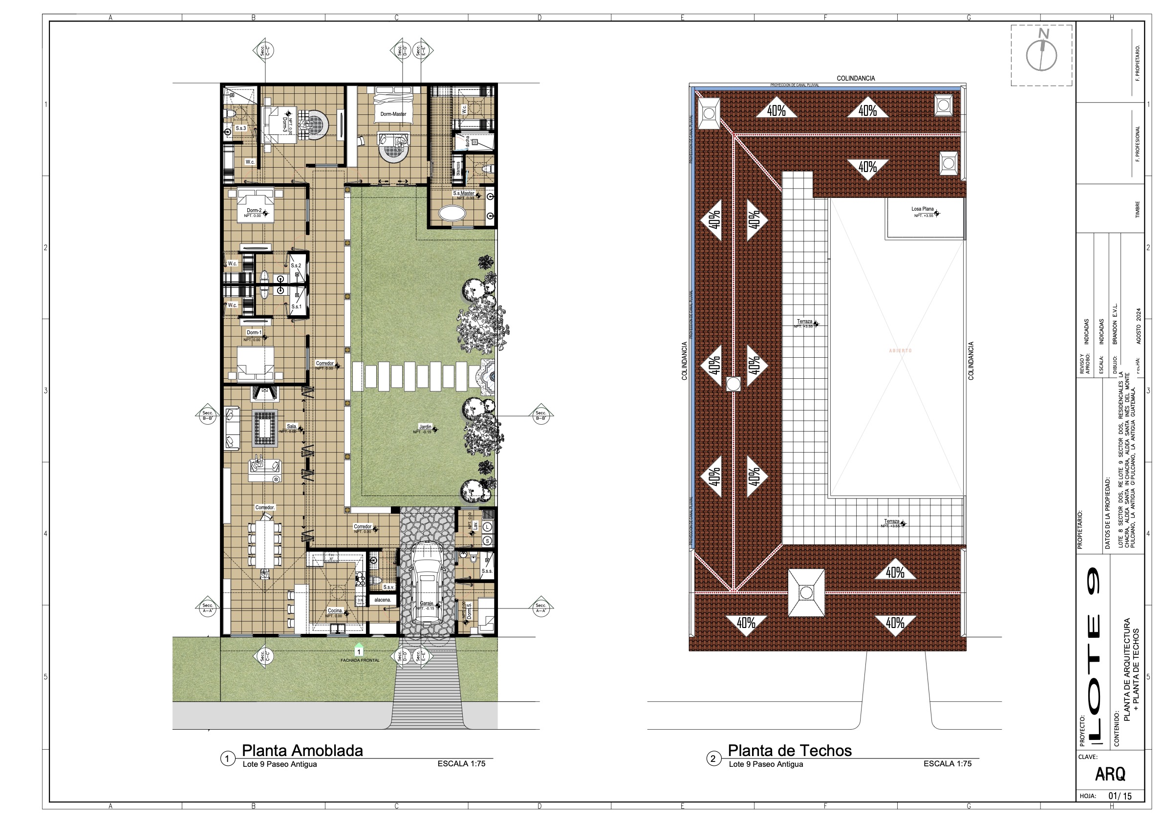 PLANO CASA EN VENTA EN ANTIGUA GUATEMALA