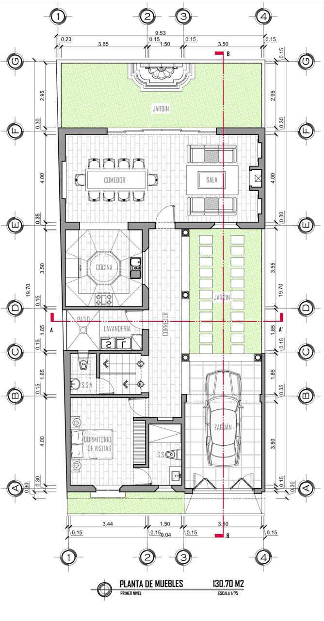 PLANO CASA EN CONSTRUCCIÓN EN VENTA EN ANTIGUA GUATEMALA